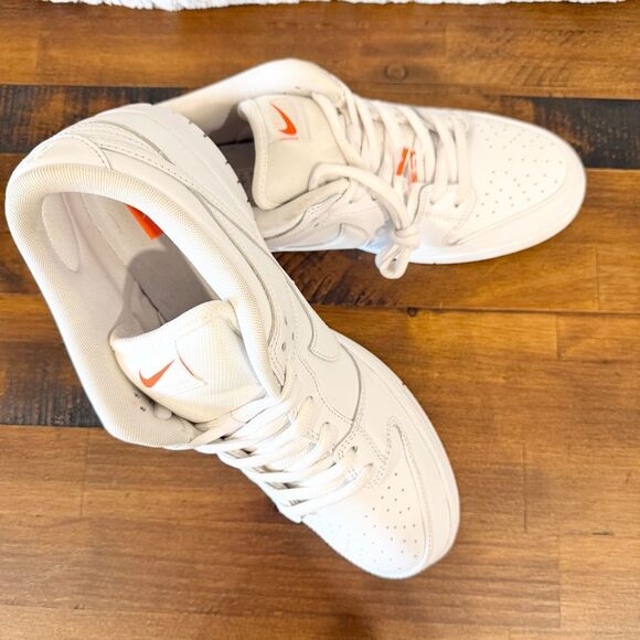 Nike SB Dunk Low Pro "Triple White" - Rare Orange Label Sneakers 14M FJ1674-100 - Picture 9 of 9